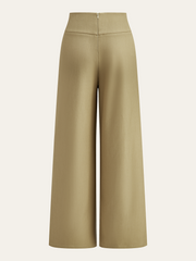 Asymmetric Ruched Mid-Waisted Pants