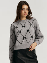 Argyle Bow Detail Sweater