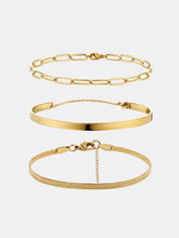 3pcs Geometric Chain Bracelet Set