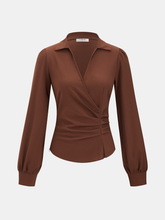 Asymmetric Ruched Blouse