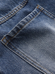 Asymmetric Waistband Mid-Waist Balloon Jeans