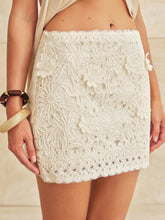 3D Floral Lace Mini Skirt