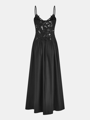 3D Floral Lace Cami Maxi Dress