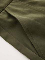 Asymmetric Pleated Wide Leg Pants