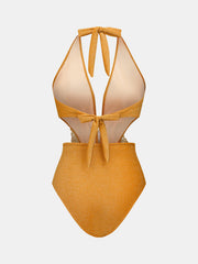 3D Flower One Piece Swimsuit & Sarong Set