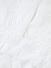 Aegean Ruffle Zippered Midi Dress