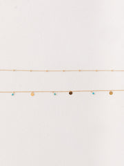 Alloy Colorful Beaded Double Layer Belt