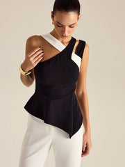 Asymmetric Peplum Top