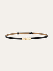 Alloy Buckle Thin Leather Belt