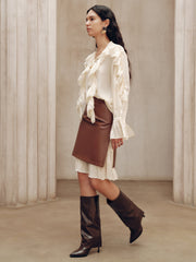 2 in 1 Pleated Zip PU Mini Skirt