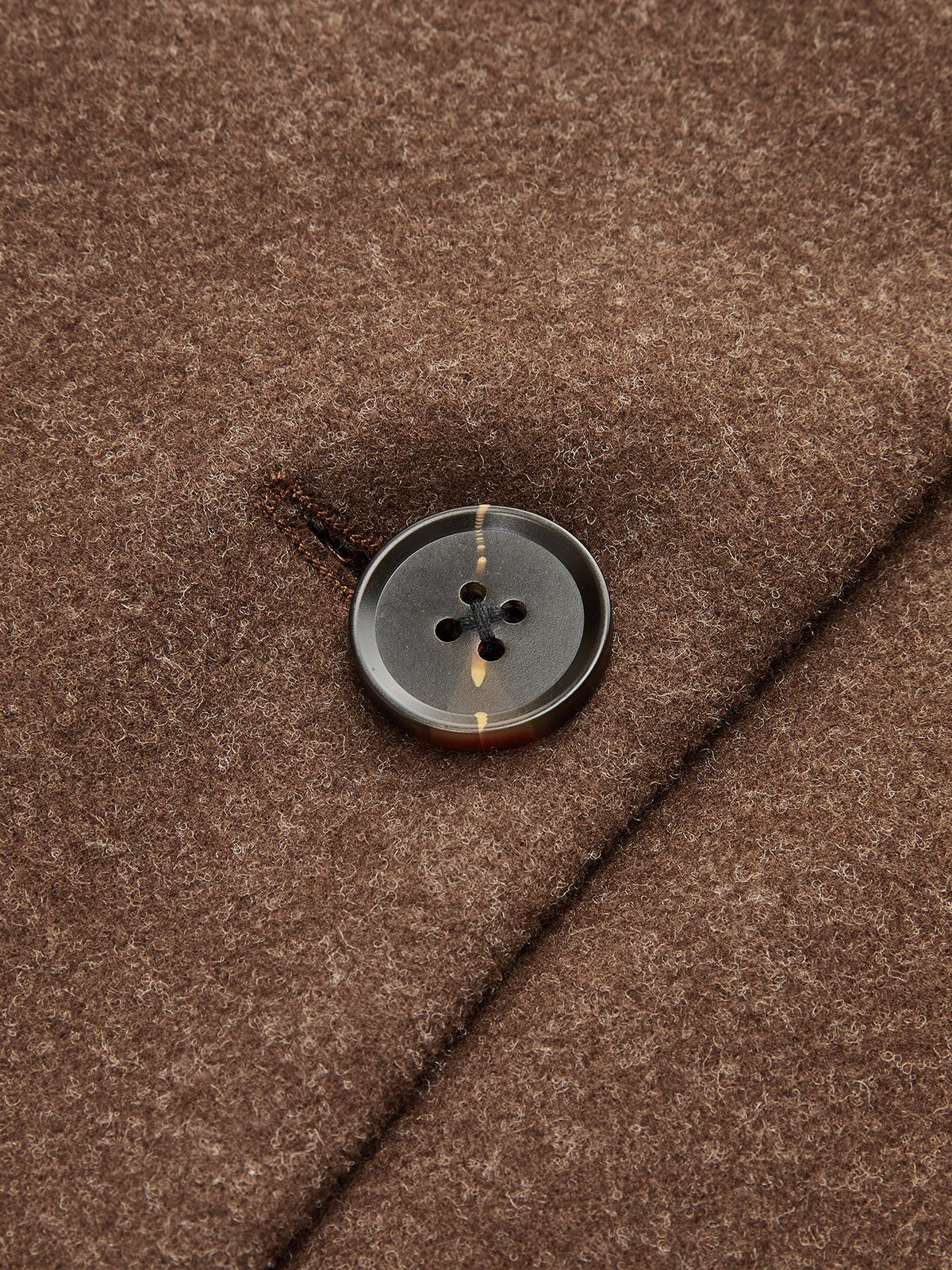 Asymmetric Button Tweed Jacket