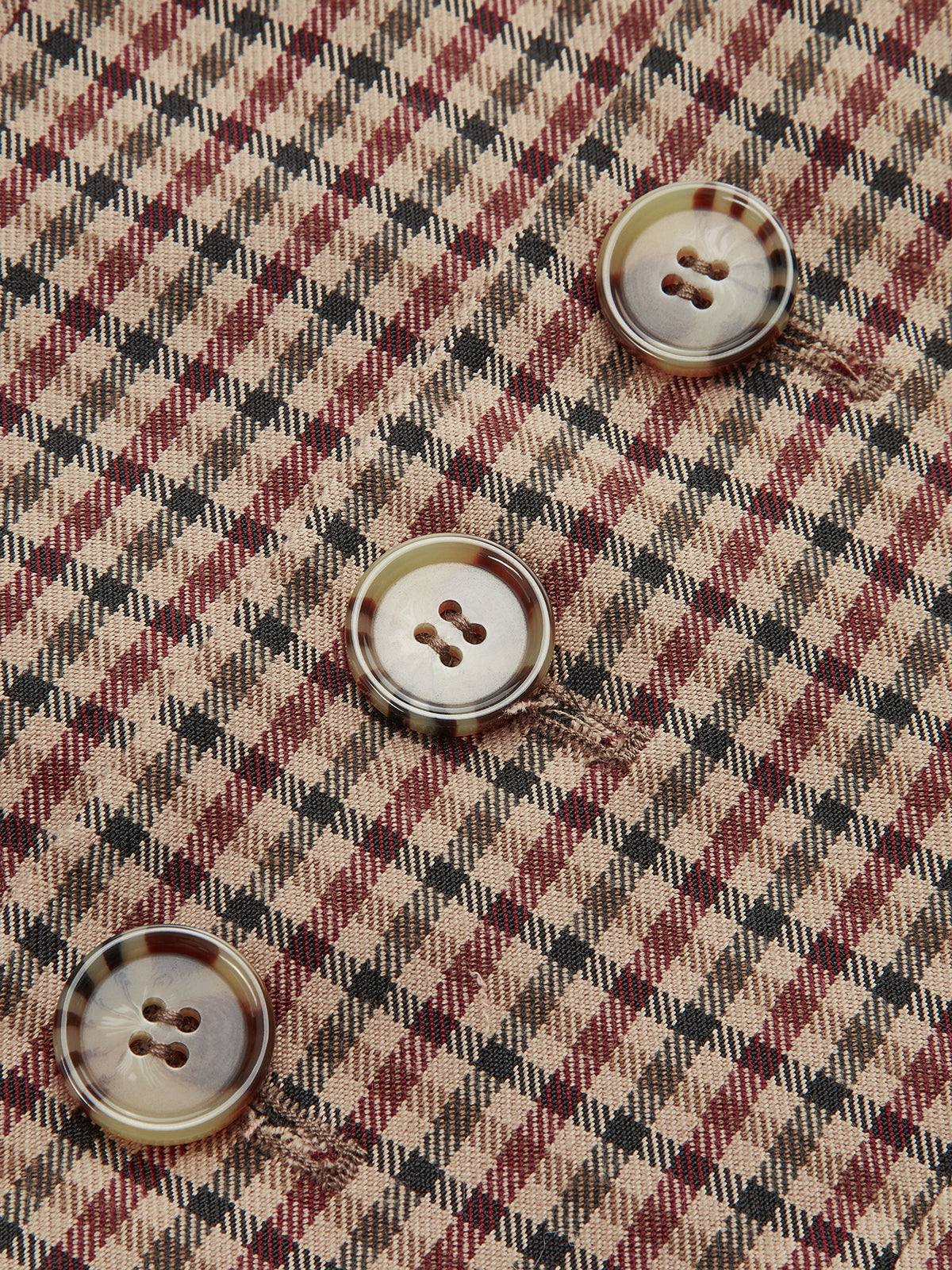 Asymmetric Neckline Plaid Jacket