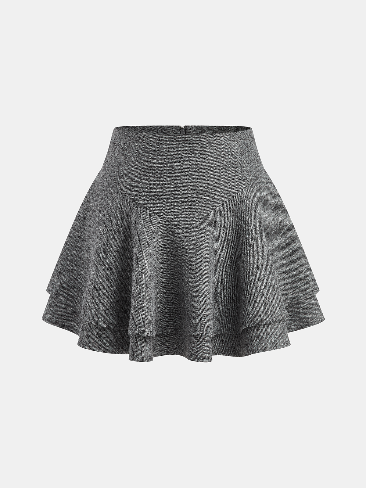 A-Line Tiered Mini Skirt