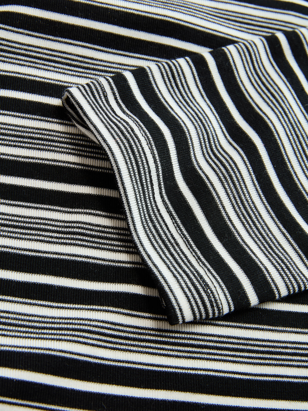 Asymmetric Striped Top with Off-Shoulder Design
