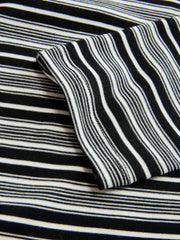 Asymmetric Striped Top with Off-Shoulder Design