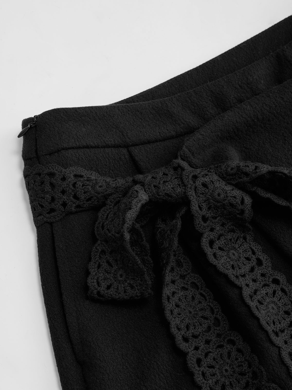 Asymmetric Wool-Blend Wide-Leg Pants