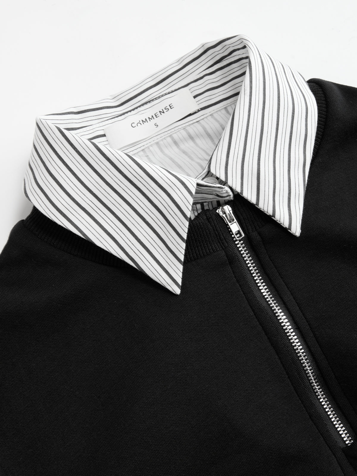 2 in 1 Striped Panel Half-Zip Top