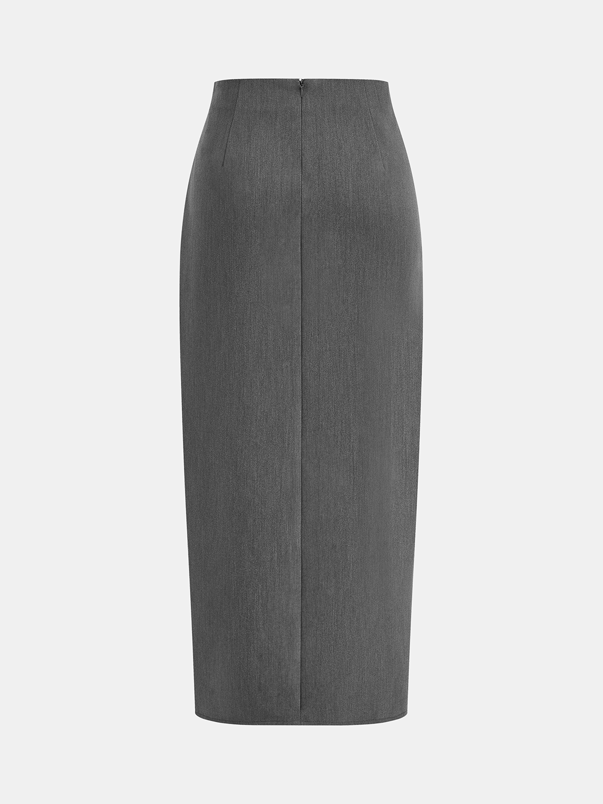 Asymmetric Ruched Midi Skirt