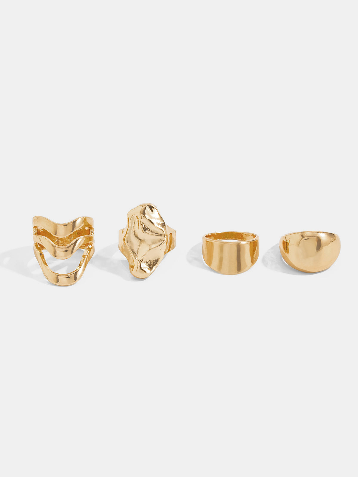4pcs Irregular Statement Ring