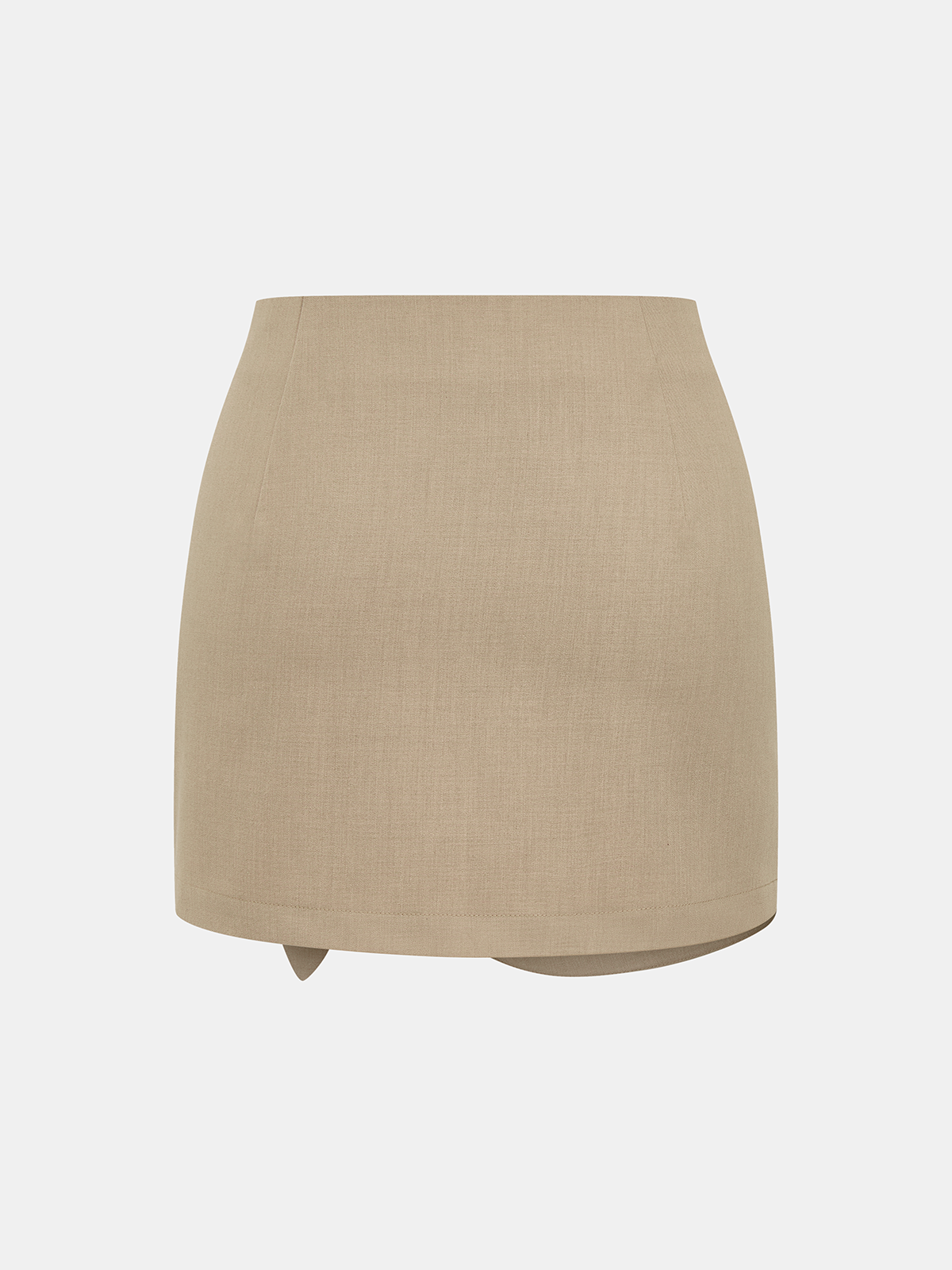 Asymmetric Ruched Mini Skirt