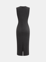 2 in 1 Waistcoat Sleeveless Bodycon Dress