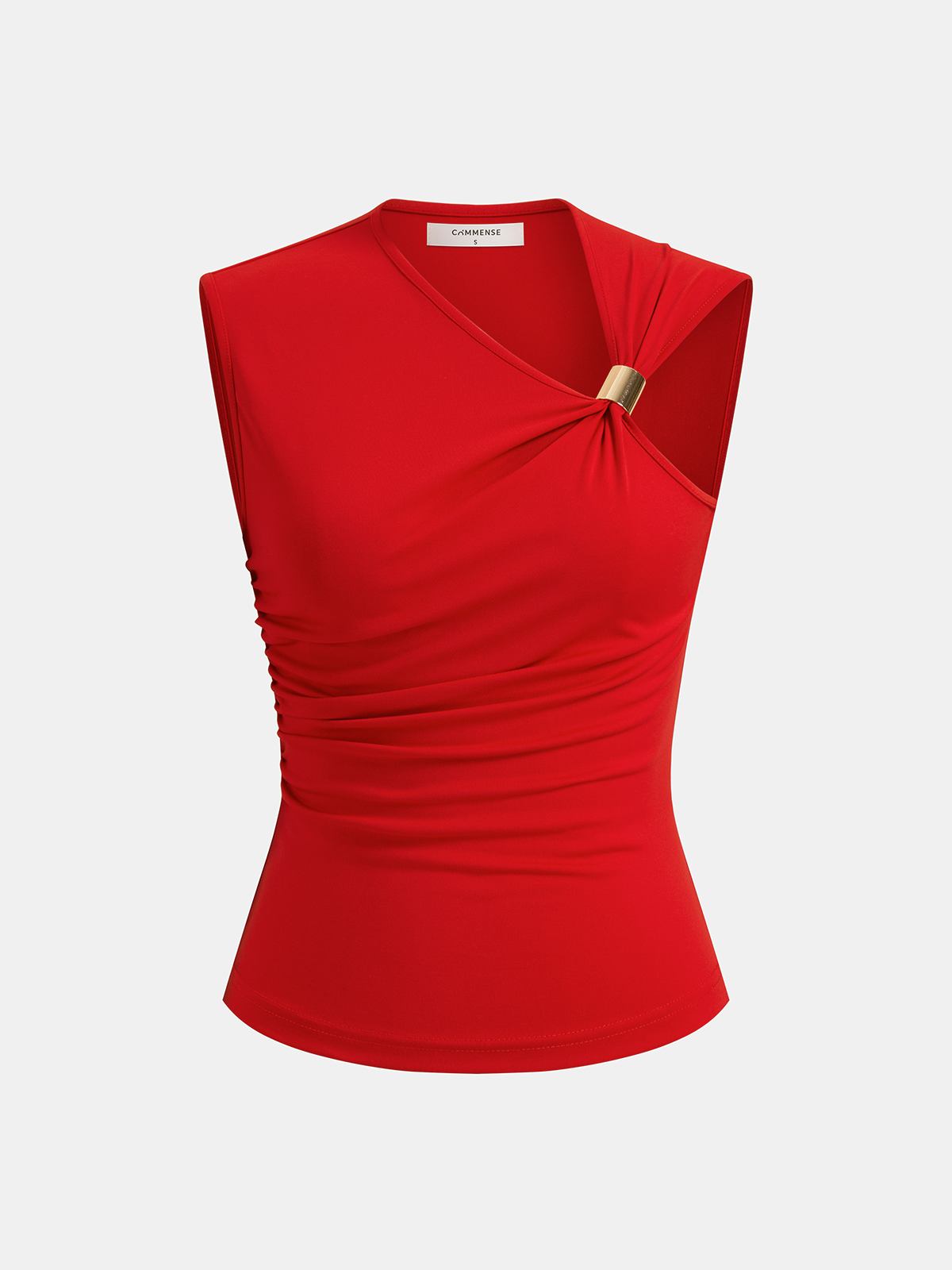 Asymmetric Ruched Top & Drawstring Pants Set