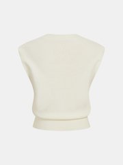 3D Floral Appliqué Knit Vest