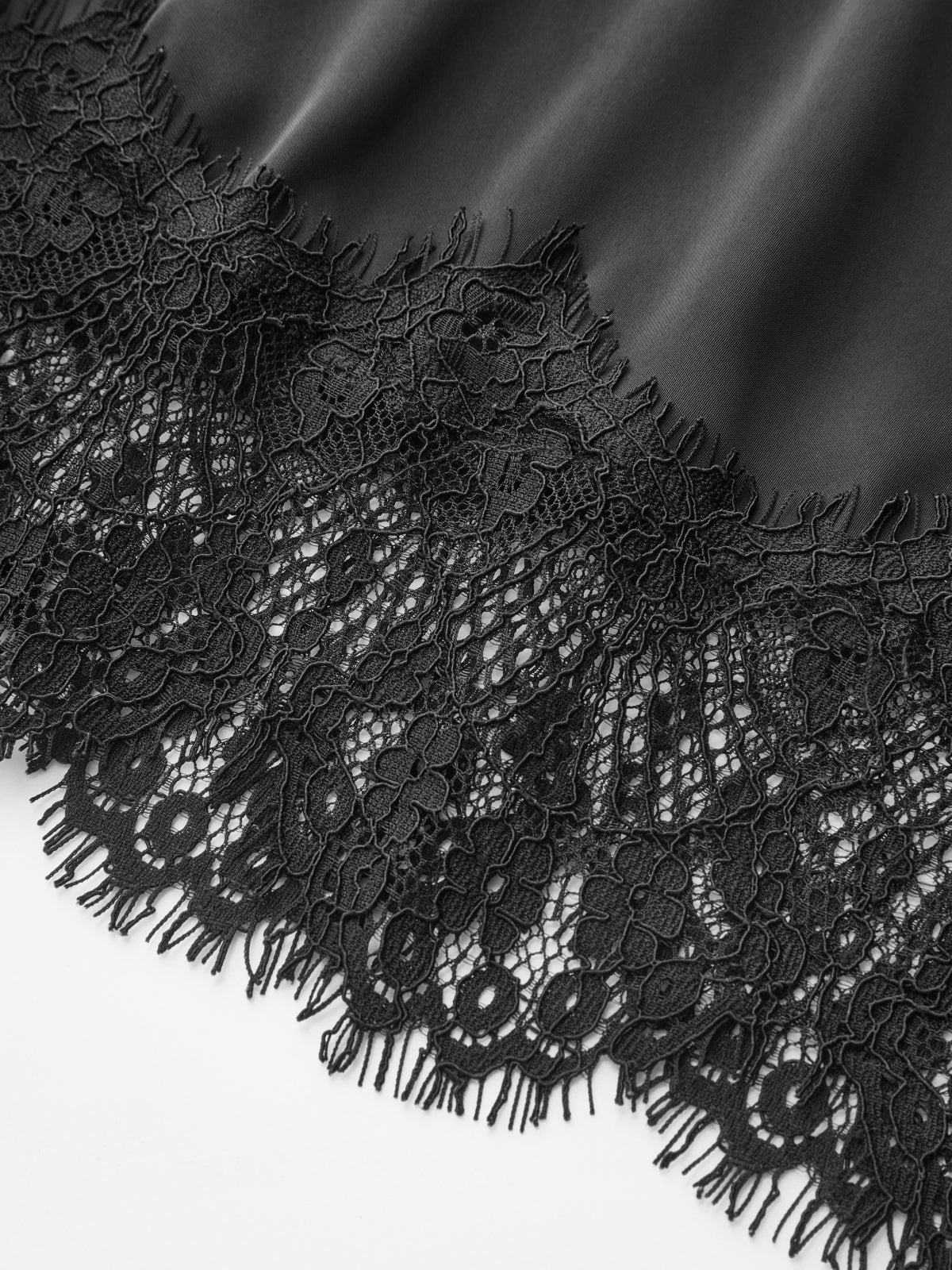 Asymmetric Lace Hem Knit Top