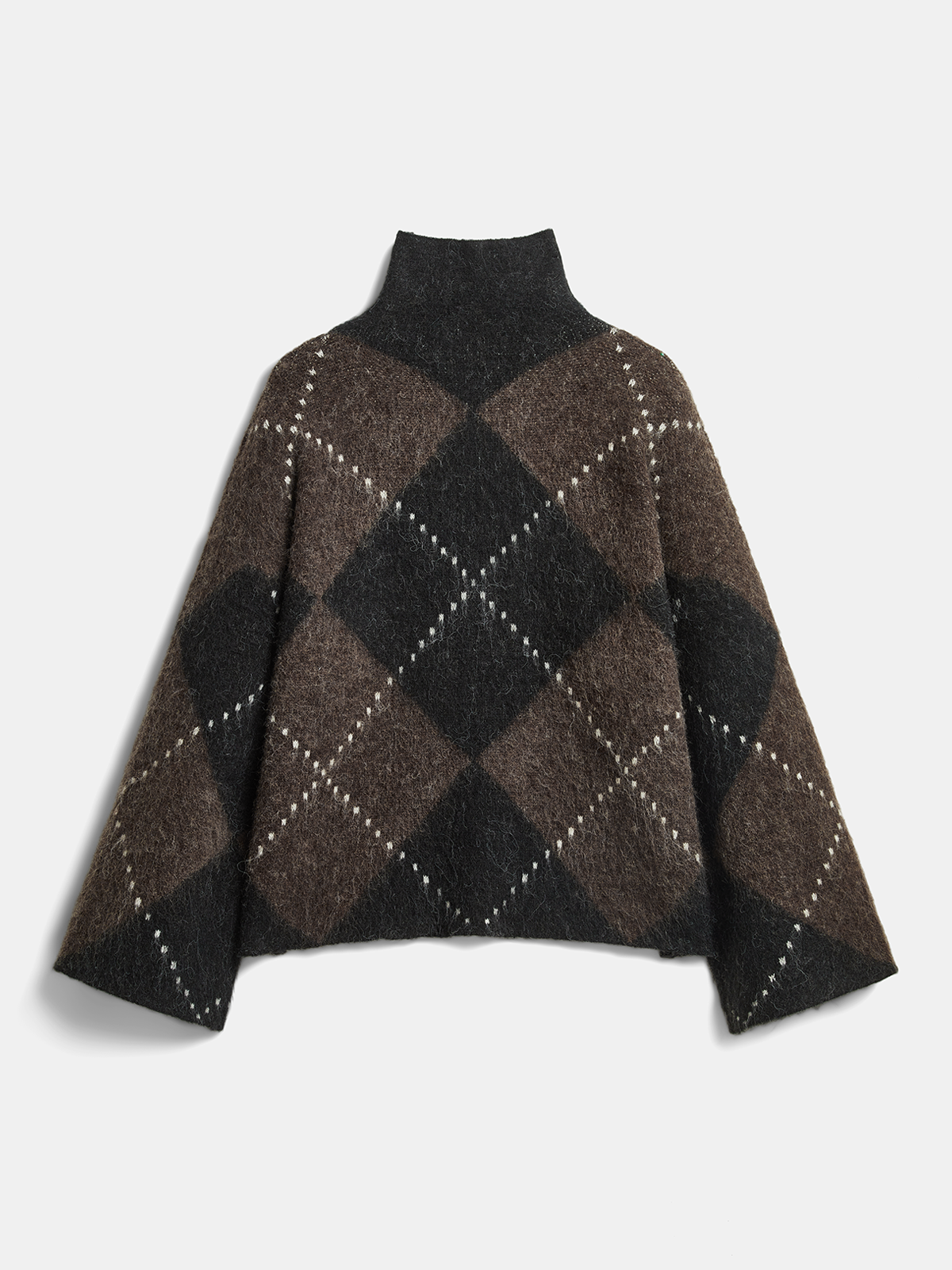 Argyle Wool-Blend Sweater & Mini Skirt Set