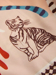 Animal Print Tie-Waist Wrap Skort
