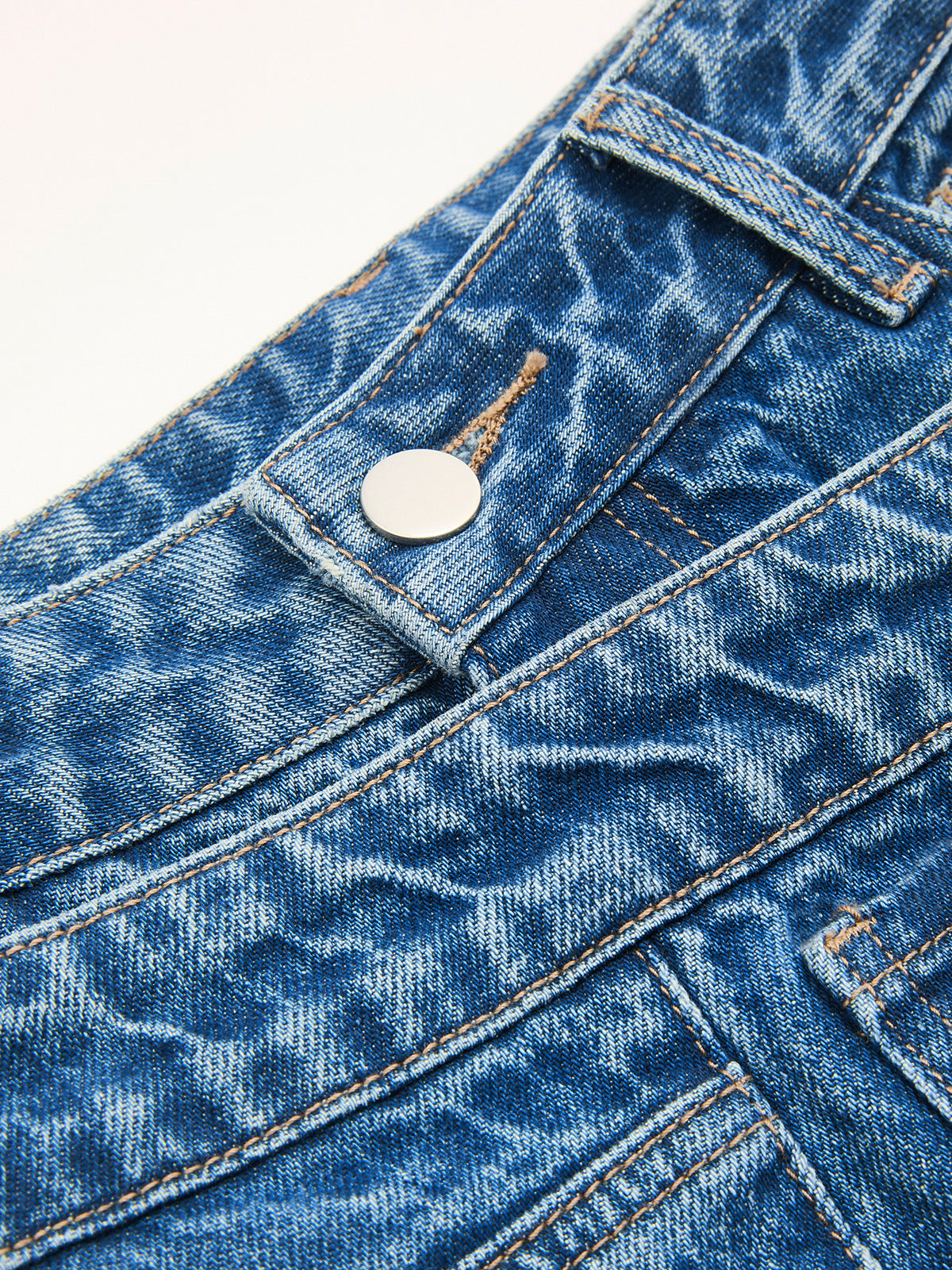 Asymmetric Deconstructed Wide Leg Jeans