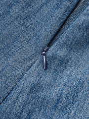 Asymmetric Knot-Waist Wide Leg Pants