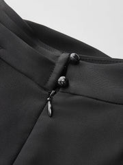Asymmetric Sleeveless Belted Tailored Romper