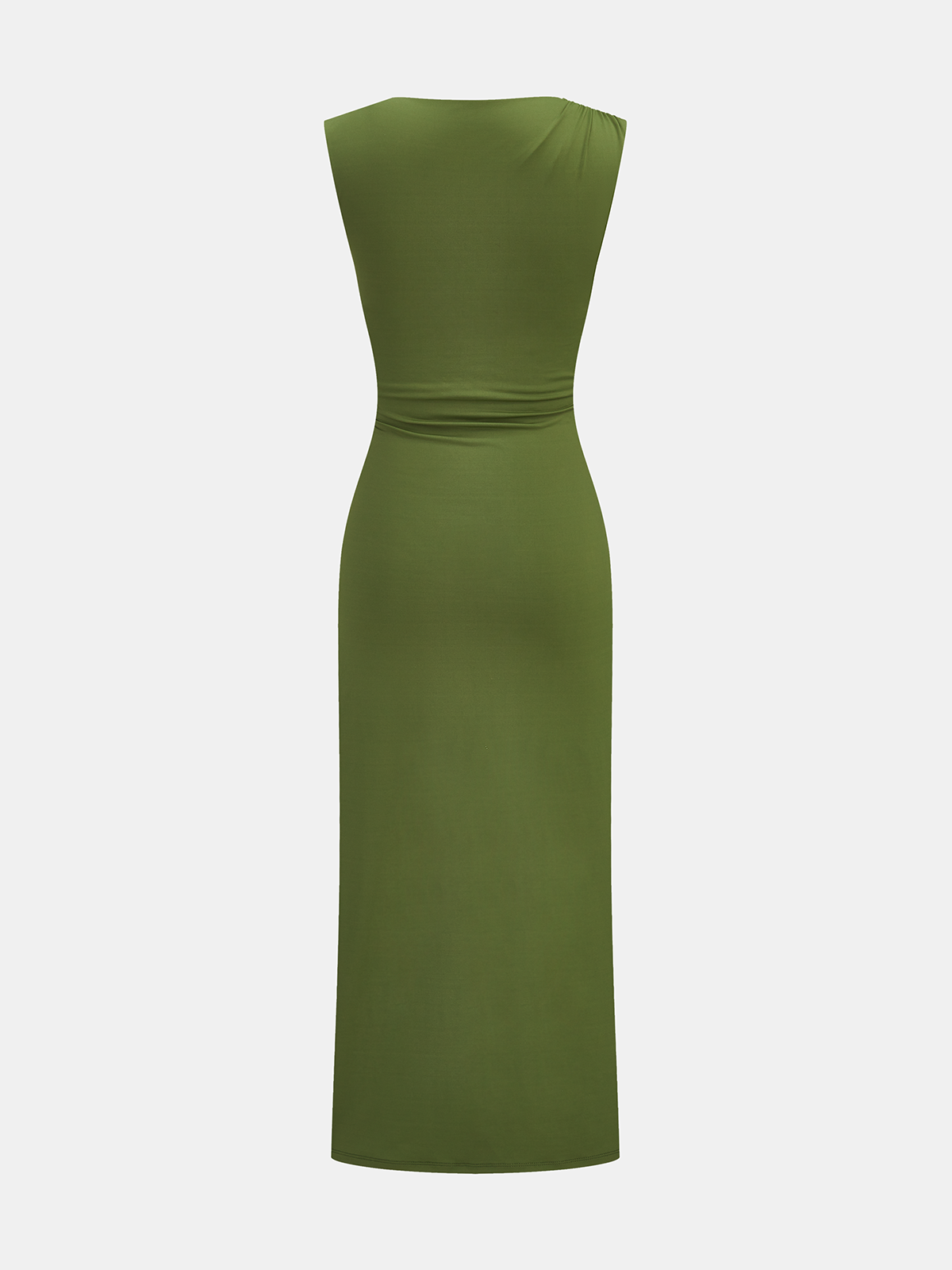 Asymmetric Ruched Bodycon Midi Dress