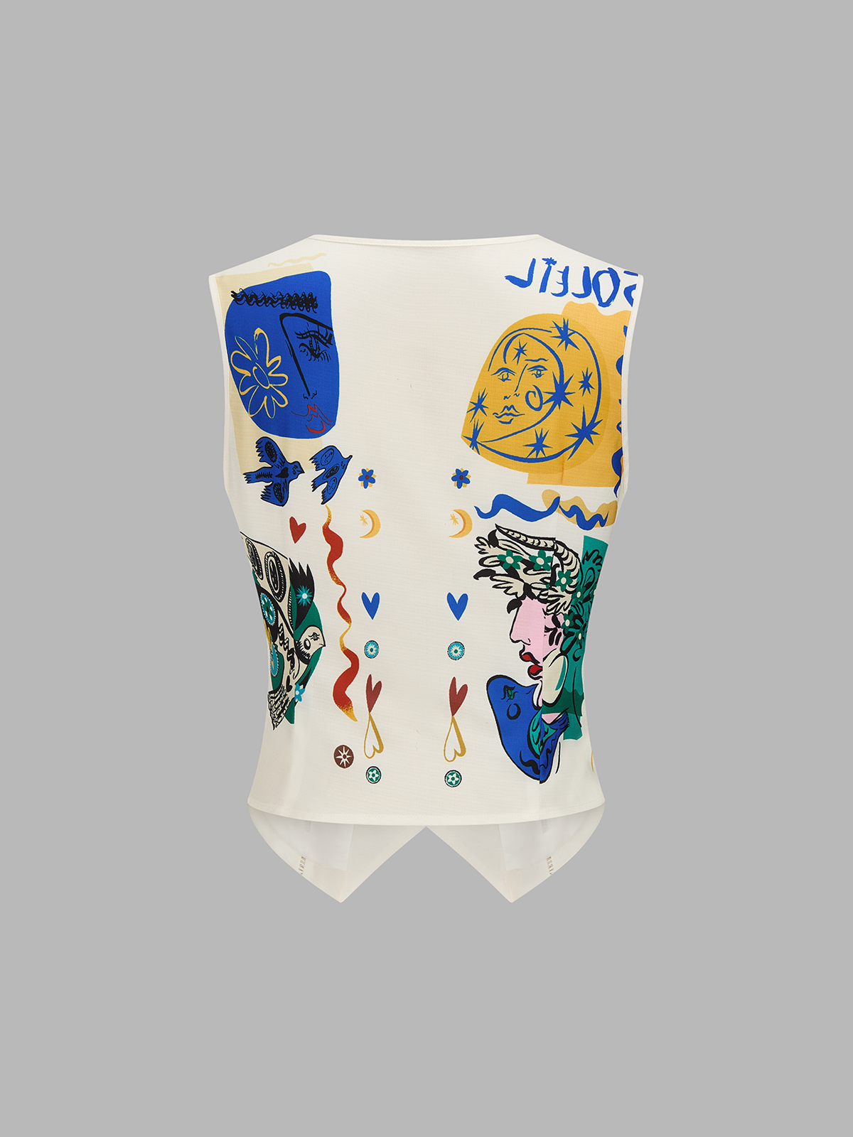 Abstract Art Print Vest & Shorts Set