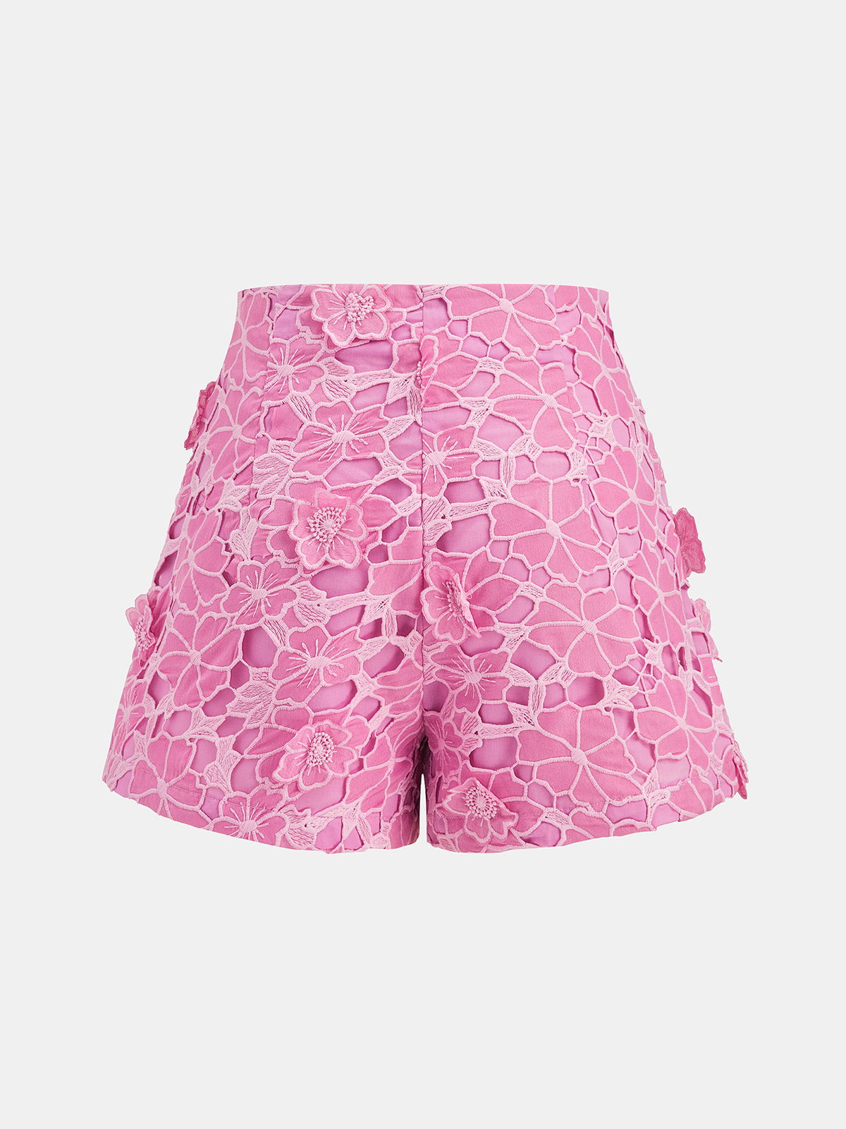 3D Floral Guipure Lace Shorts