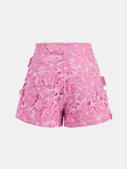 3D Floral Guipure Lace Shorts