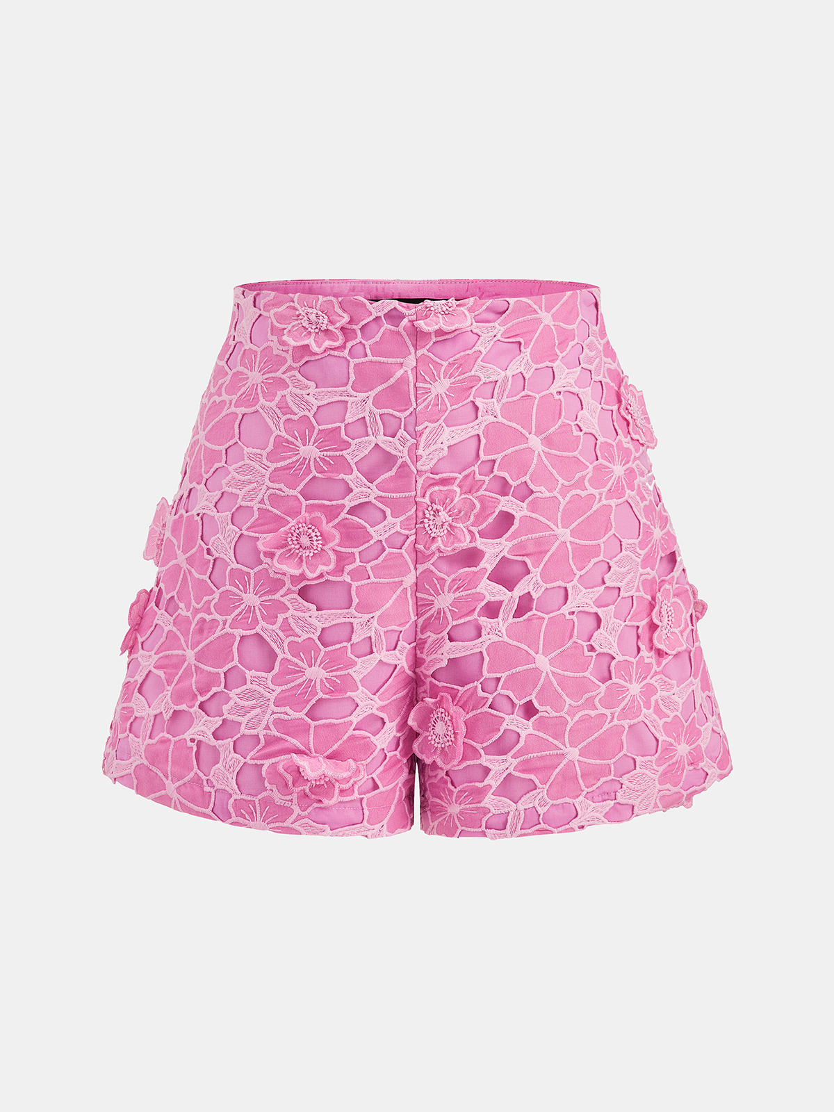 3D Floral Guipure Lace Shorts