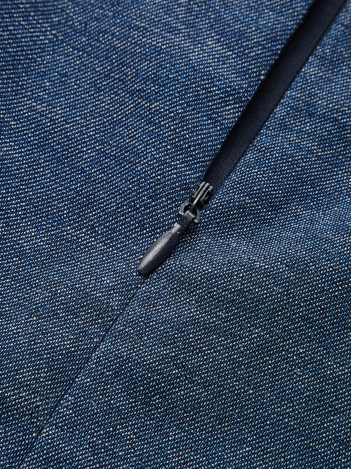 Asymmetric Frog Button Denim Top