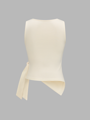 Asymmetric Tie Waist Tank Top