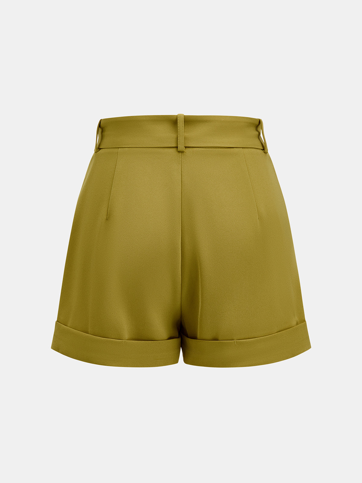 Asymmetric Neck Top & Belted Shorts Set