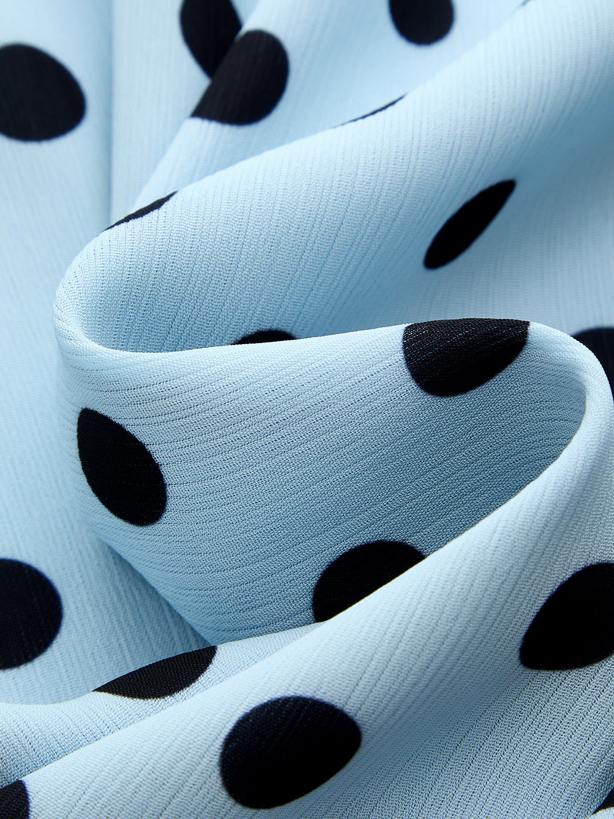 Asymmetric Ruffle Polka Dot Mini Dress