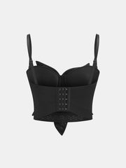 3D Rose Hook Eye Corset Cami Top