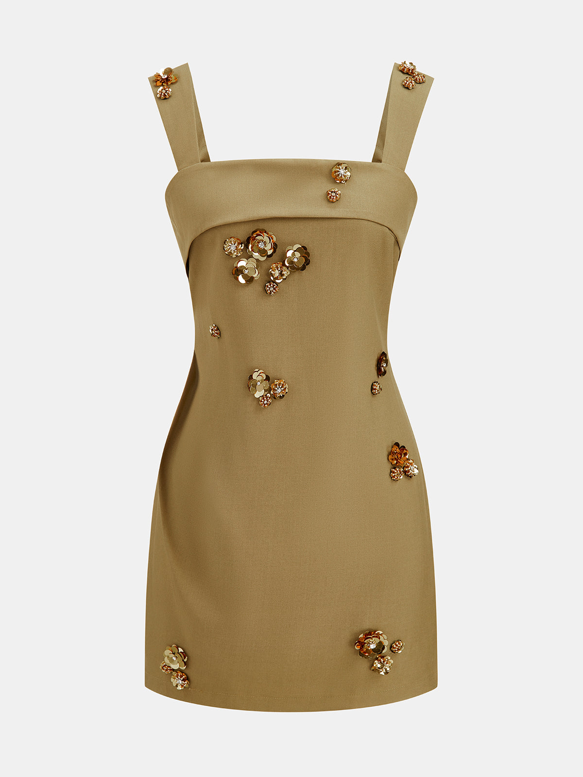 3D Sequin Flower Mini Dress