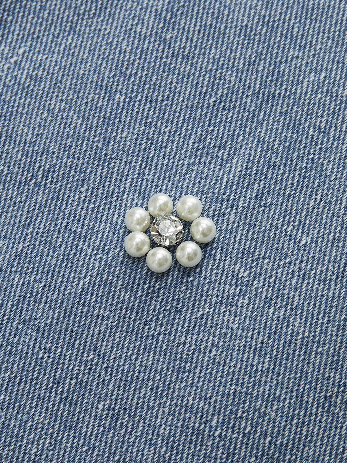 3D Beaded Barrel Leg Jeans