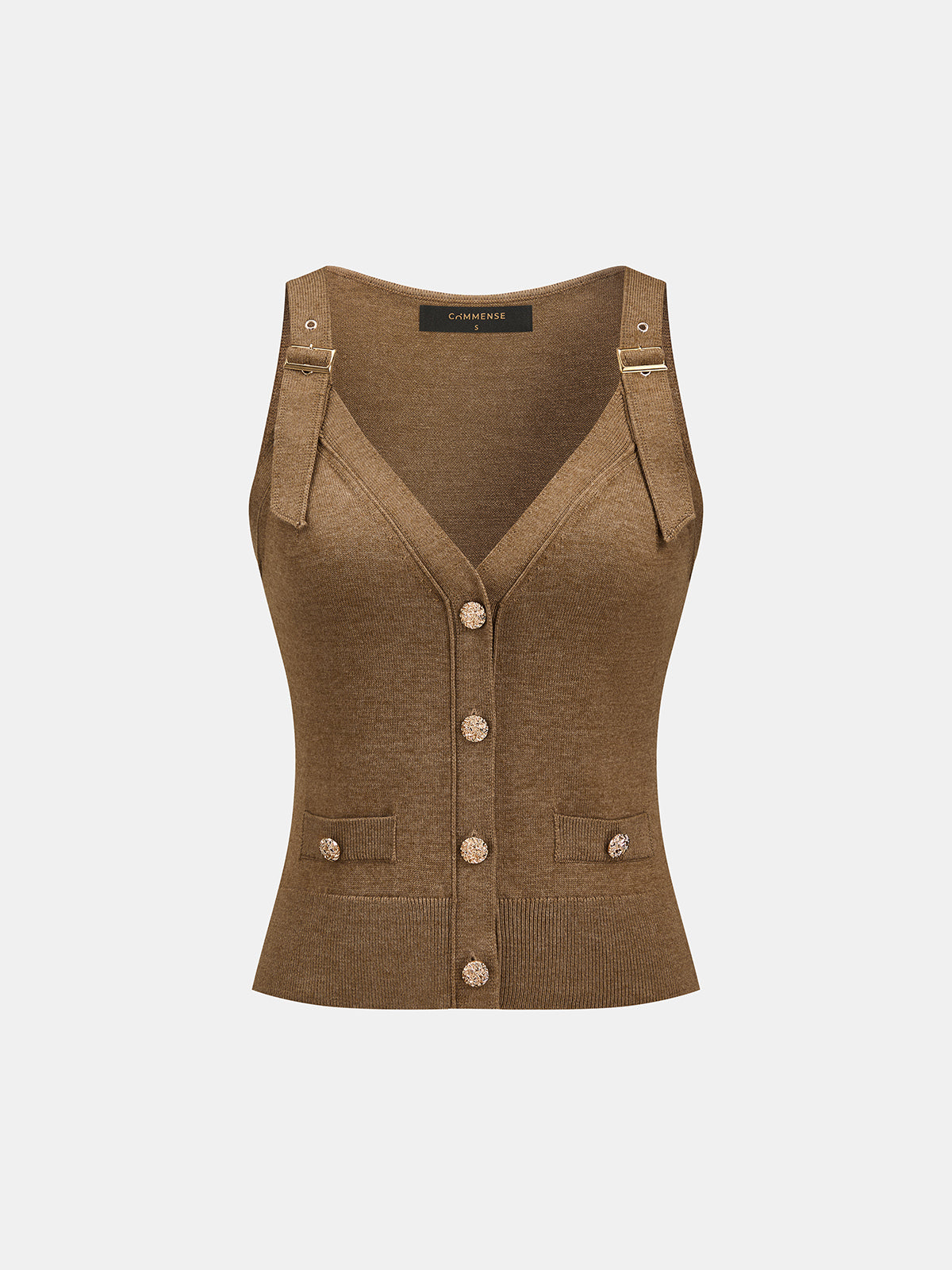 Adjustable Strap Knit Tank Top